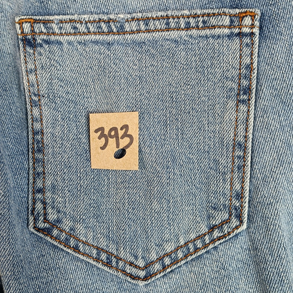 Zara Basic Denim Jeans Women 6 Blue Light Wash Floral Embroidered Boho Cottage - Picture 13 of 13